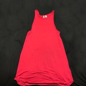 h&m pink tank dress